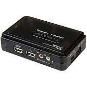 StarTech 2 Port Usb Kvm Switch W/ Audio & Cables (SV211KUSB)