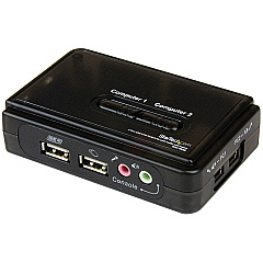 StarTech 2 Port Usb Kvm Switch W/ Audio & Cables (SV211KUSB)