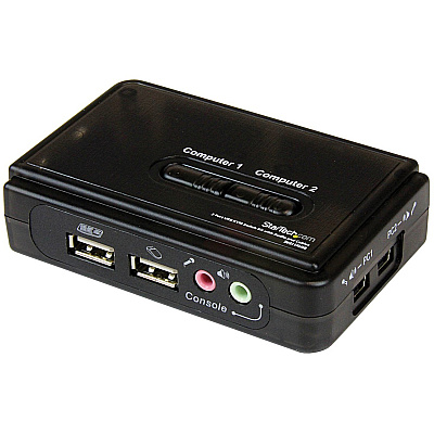 StarTech 2 Port Usb Kvm Switch W/ Audio & Cables (SV211KUSB)