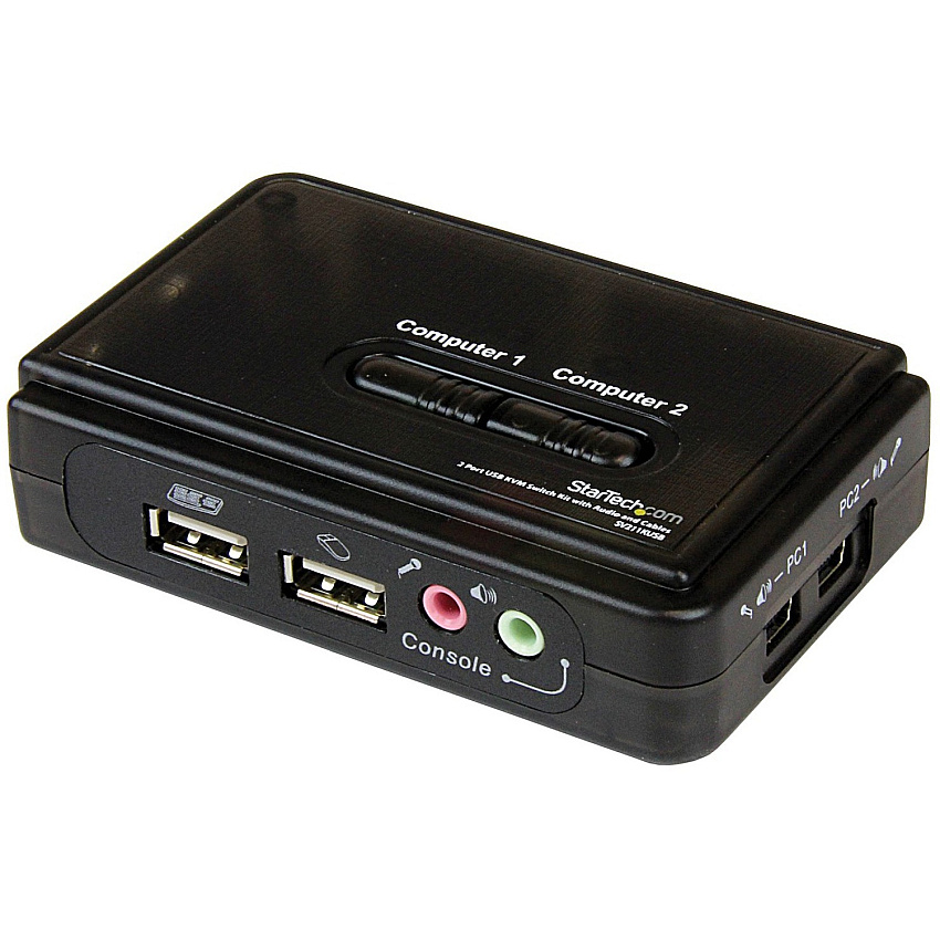 StarTech 2 Port Usb Kvm Switch W/ Audio & Cables (SV211KUSB)