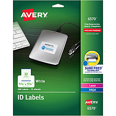 Avery Laser Inkjet Printer Permanent ID Labels (AVE6570)
