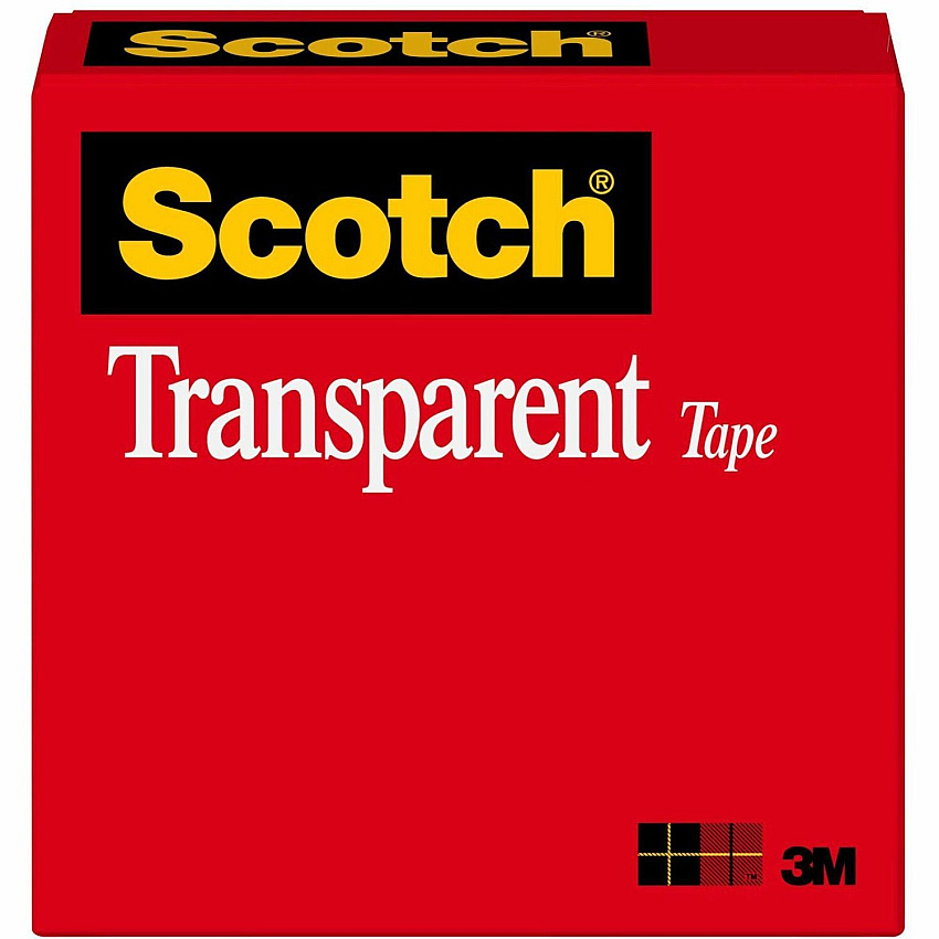 Scotch Transparent Tape - 1/2"W (MMM600121296)