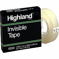 Highland 1/2"W Matte-finish Invisible Tape (MMM6200121296)