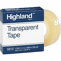 Highland Transparent Light-duty Tape (MMM5910341296)