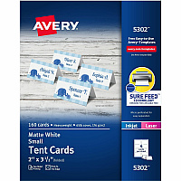 Avery Place Cards, Two-Sided Printing, 2" x 3-1/2" , 160 Cards (AVE5302)