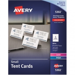 Avery Inkjet, Laser Tent Card - White (5302)