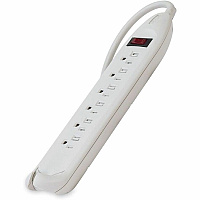 Belkin 6-Outlet Power Strip w/ On-Off Switch - 12ft Cord - Straight Plug - White (F9D16012)