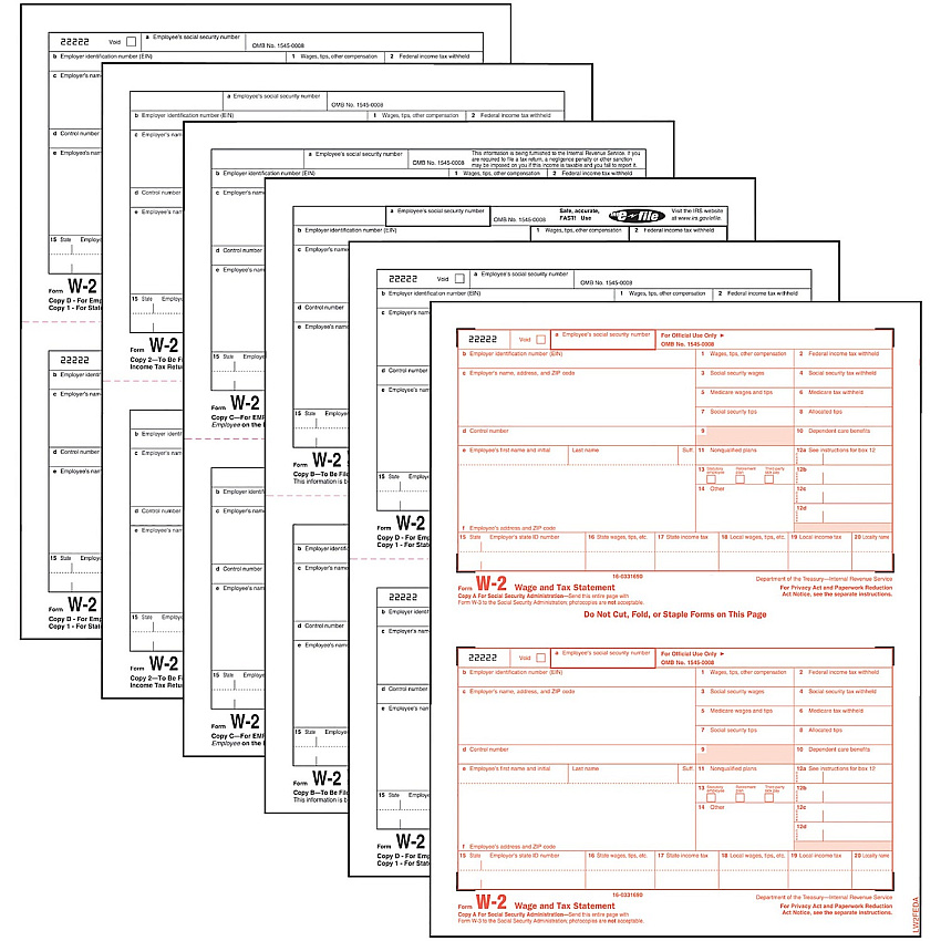 TOPS Laser W-2 Forms Kits (TOP22991)