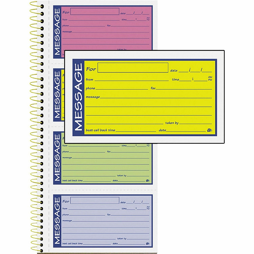 Adams 2-Part Carbonless Phone Message Books (ABFSC1153RB)