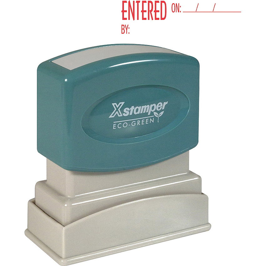 Xstamper Red Ink ENTERED Title Stamp (XST1822)