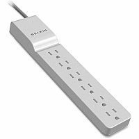 Belkin 6 Outlet Home and Office Power Strip Surge Protector with 4ft Power Cord - 720 Joules - 1875 Watts (BE10600004)