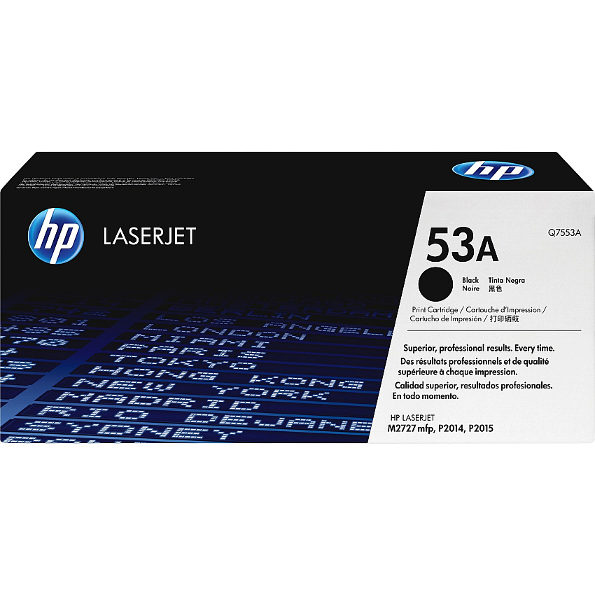 HP 53A (HEWQ7553A) Original Laser Toner Cartridge - Single Pack - Black - 1 Each