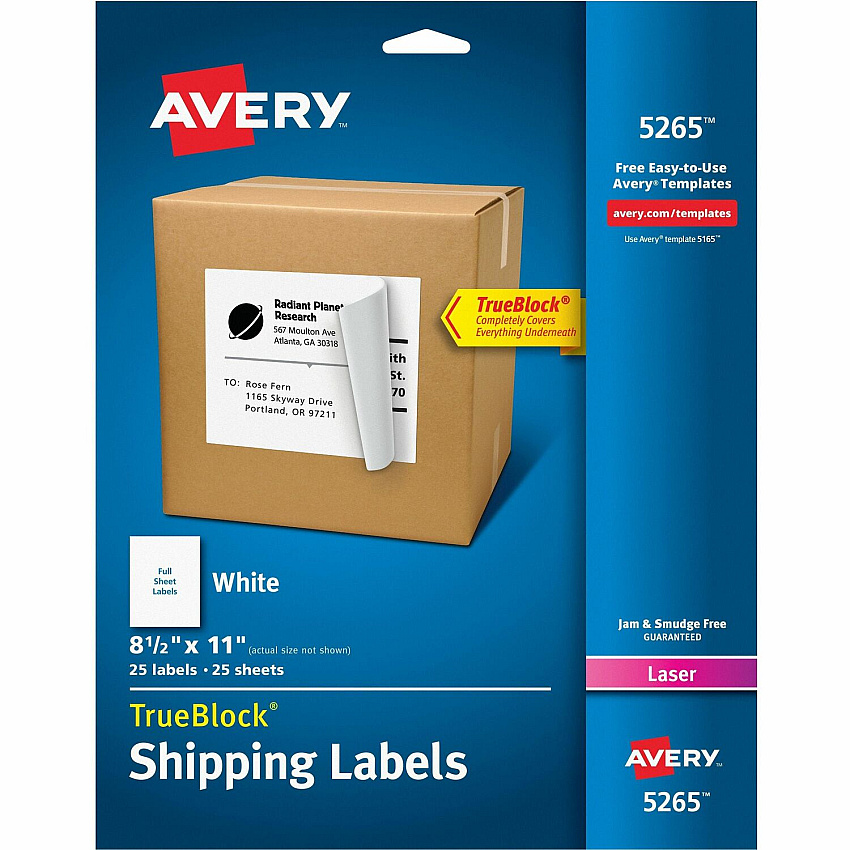 Avery Shipping Labels - TrueBlock (AVE5265)
