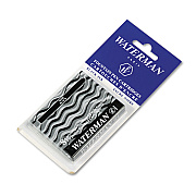 Refill Cartridge for Waterman Fountain Pens, Black Ink, 8/Pack (WAT52021W)