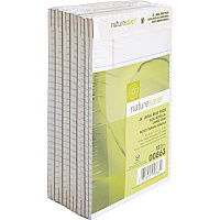 Nature Saver 100% Recycled White Jr. Rule Legal Pads - Jr.Legal (NAT00863)