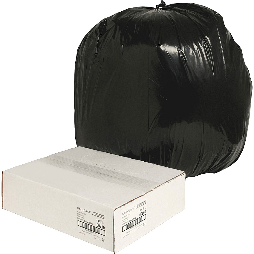 Nature Saver Black Low-density Recycled Can Liners (NAT00990)
