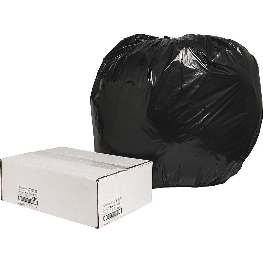 Nature Saver Black Low-density Recycled Can Liners (NAT00992)