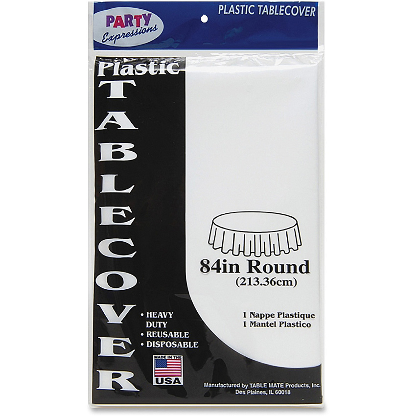 Tablemate Table Set Round Tablecovers (TBL84WH)