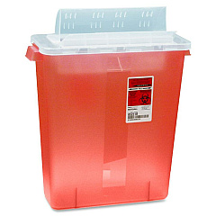 Covidien Transparent Red Sharps Container (CVDSTRT10021R)