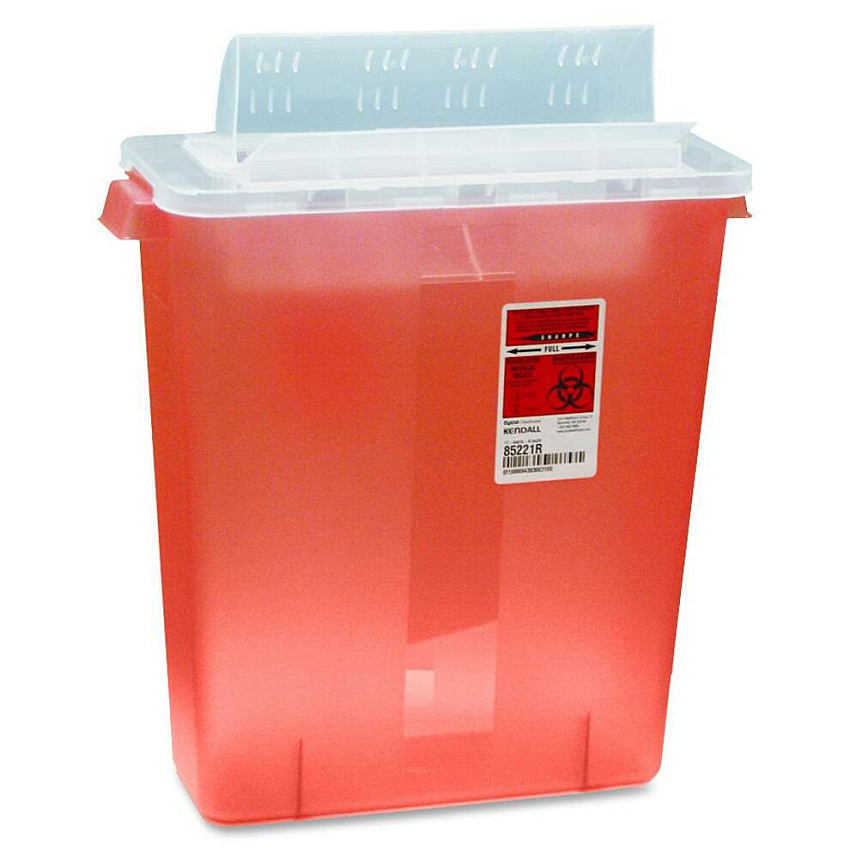 Covidien Transparent Red Sharps Container (CVDSTRT10021R)