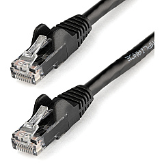 StarTech 10ft Cat6 Ethernet Cable - Black Cat 6 Gigabit Ethernet Wire -650mhz 100w Po E Rj45 Utp Network/patch Cord Snagless W/strain Relief Fluke (N6PATCH10BK)