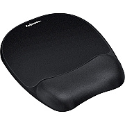 Fellowes Memory Foam Mouse Pad/Wrist Rest- Black (FEL9176501)