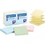 Highland Self-sticking Pastel Pop-up Notepads (6549PUA)