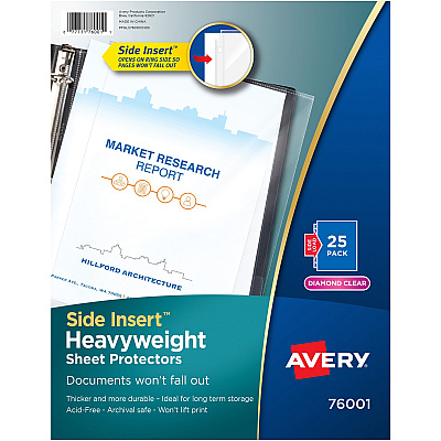 Avery Side Insert Sheet Protectors (AVE76001)