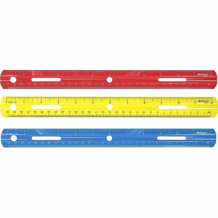 Westcott 12" Plastic Ruler (ACM10526)