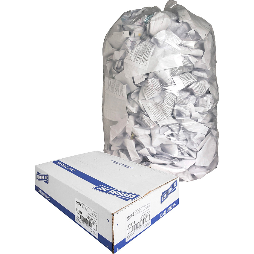 Genuine Joe Clear Trash Can Liners (GJO01014)