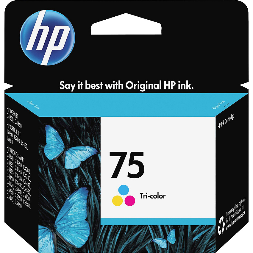 HP 75 (HEWCB337WN) Original Inkjet Ink Cartridge - Color - 1 Each