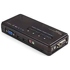 StarTech 4 Port Usb Kvm Switch W/ Audio & Cables (SV411KUSB)