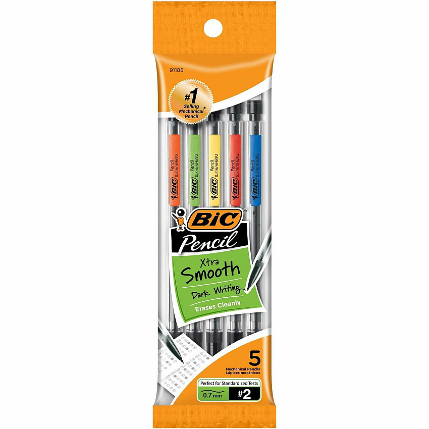 BIC Xtra-Smooth No. 2 Mechanical Pencils With Erasers (BICMPP51)
