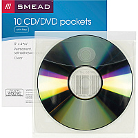 Smead Self-Adhesive CD/DVD Pockets (SMD68144)