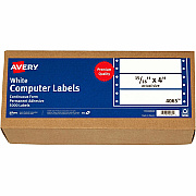 Avery Continuous Form Computer Labels, Permanent Adhesive, 4" x 15/16" , 5,000 Labels (04065)