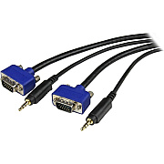 StarTech 6 Ft High Res Monitor Vga Cable W/ Audio (MXTHQMM6A)