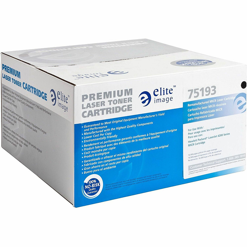 Elite Image Remanufactured MICR Laser Toner Cartridge - Alternative for HP 38A (Q1338A) - Black - 1 Each (ELI75193)