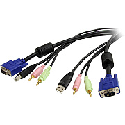StarTech 6 Ft 4-in-1 Usb-vga And Audio Kvm Cbl (USBVGA4N1A6)