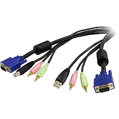 StarTech 6 Ft 4-in-1 Usb-vga And Audio Kvm Cbl (USBVGA4N1A6)