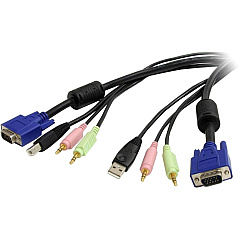 StarTech 10ft 4-in-1 Usb-vga And Audio Kvm Cbl (USBVGA4N1A10)