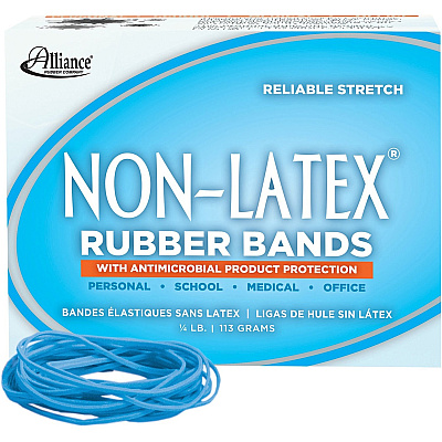 Alliance Rubber 42199 Non-Latex Rubber Bands with Antimicrobial Protection - Size #19