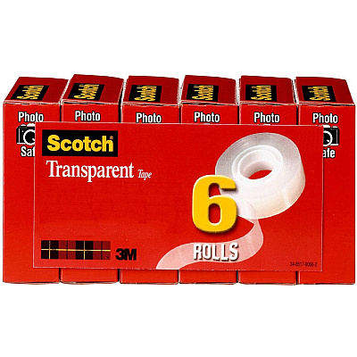 Scotch Transparent Tap - 3/4"W (MMM6006PK)