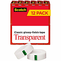 Scotch Transparent Tape - 3/4"W (MMM600K12)