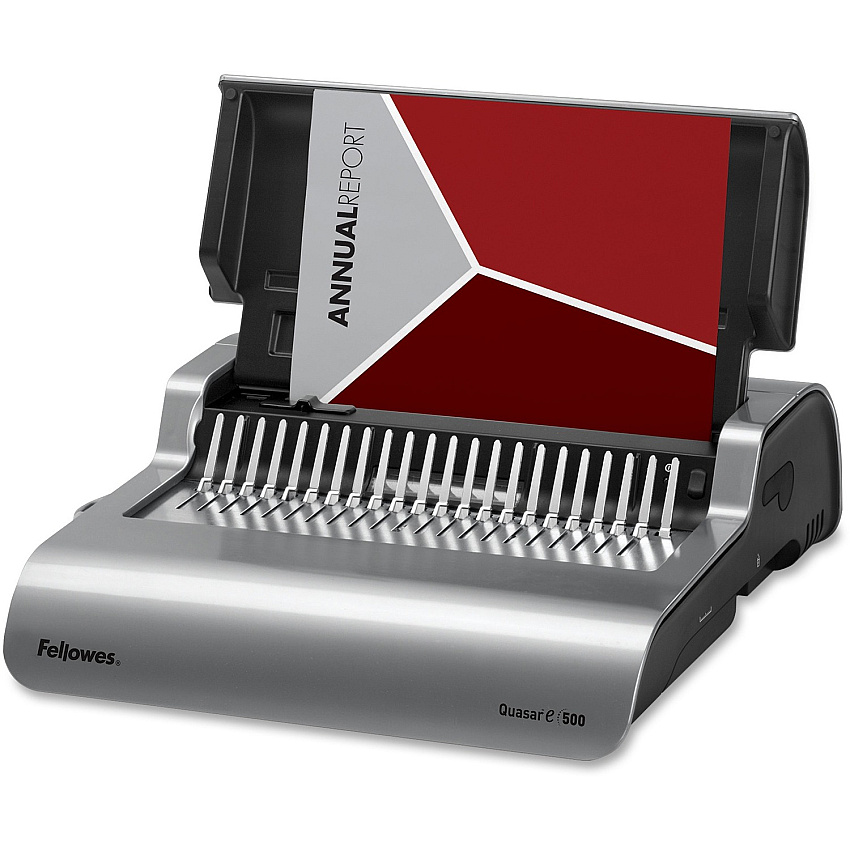 Fellowes Quasar E 500 Electric Comb Binding Machine w/ Starter Kit (FEL5216901)