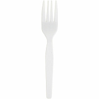 Genuine Joe Heavyweight White Plastic Forks (GJO0010430)