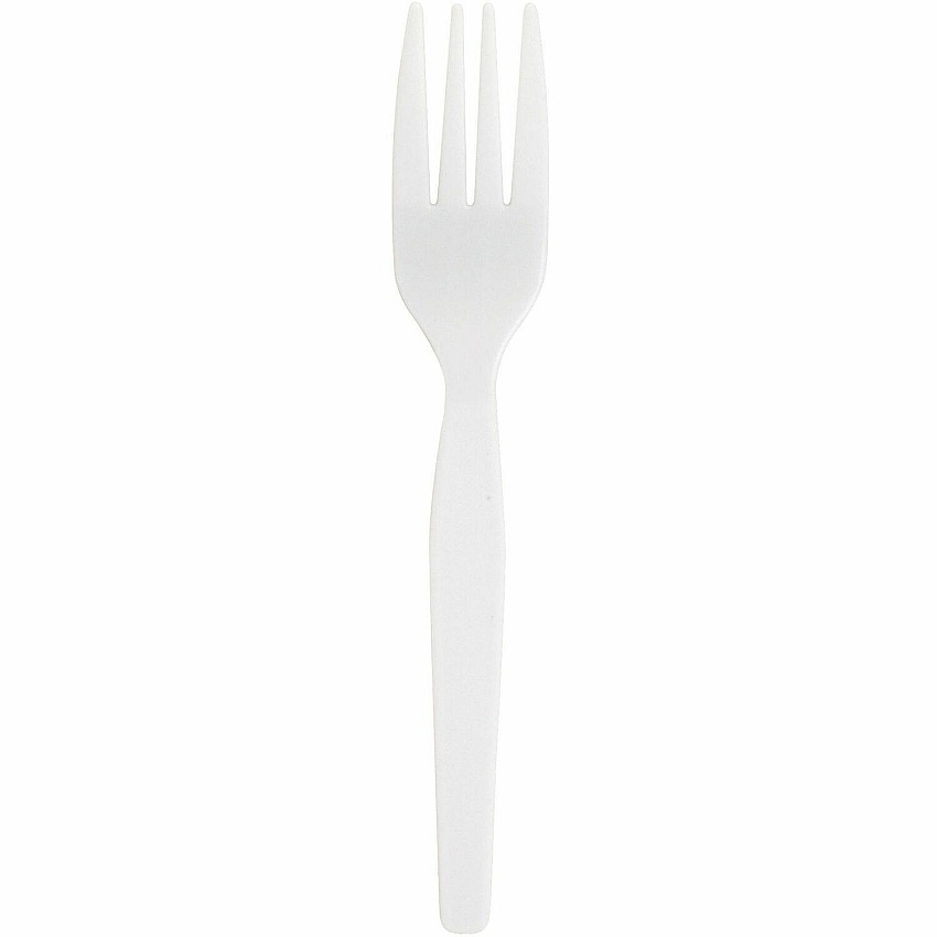 Genuine Joe Heavyweight White Plastic Forks (GJO0010430)