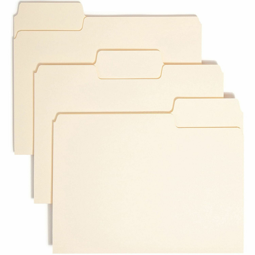 Smead SuperTab 1/3 Tab Cut Letter Recycled Top Tab File Folder (SMD10301)