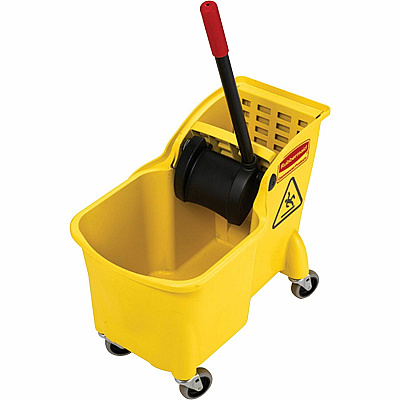 Rubbermaid Commercial 31 Quart Mop Bucket Combination (RCP738000YL)