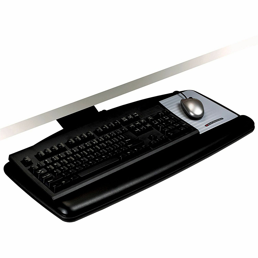 3M Easy Adjust Keyboard Tray with Standard Keyboard and Mouse Platform (MMMAKT90LE)