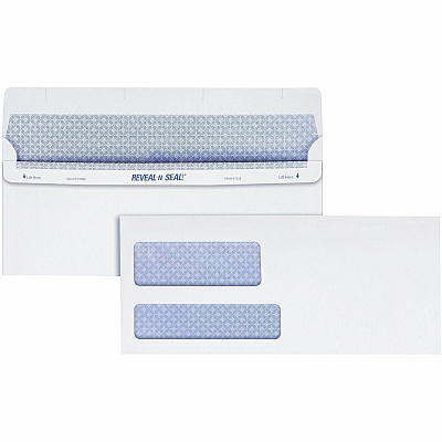 Quality Park No. 9 Double Window Envelopes with Tamper-Evident Seal (QUA67529)